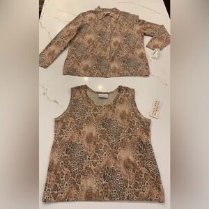 NEW Vintage Tank Top & Sweater Set Women’s Size 6P By Philippe Marques Made USA.